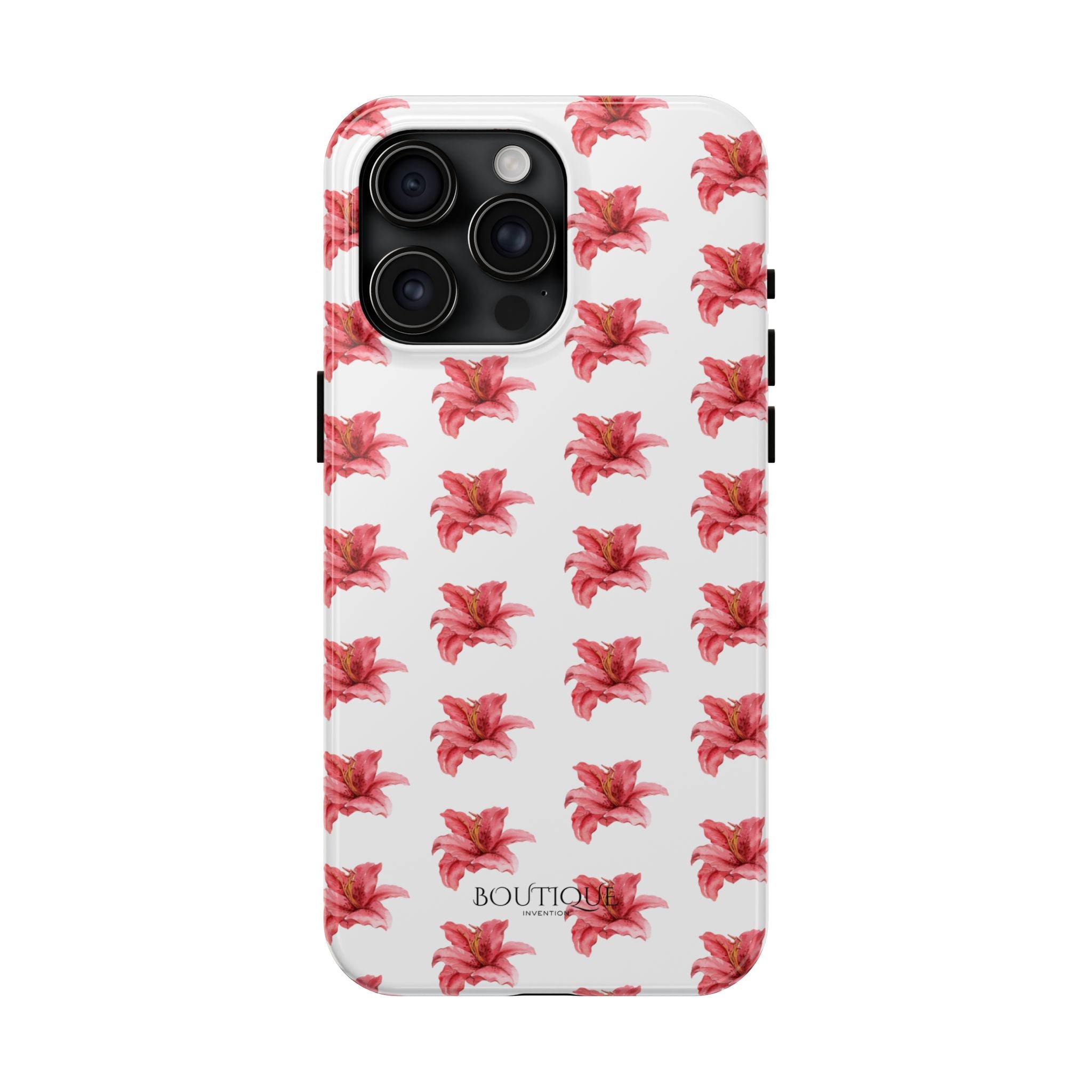 Pink Flower Phone Case — White Protective iPhone Cover