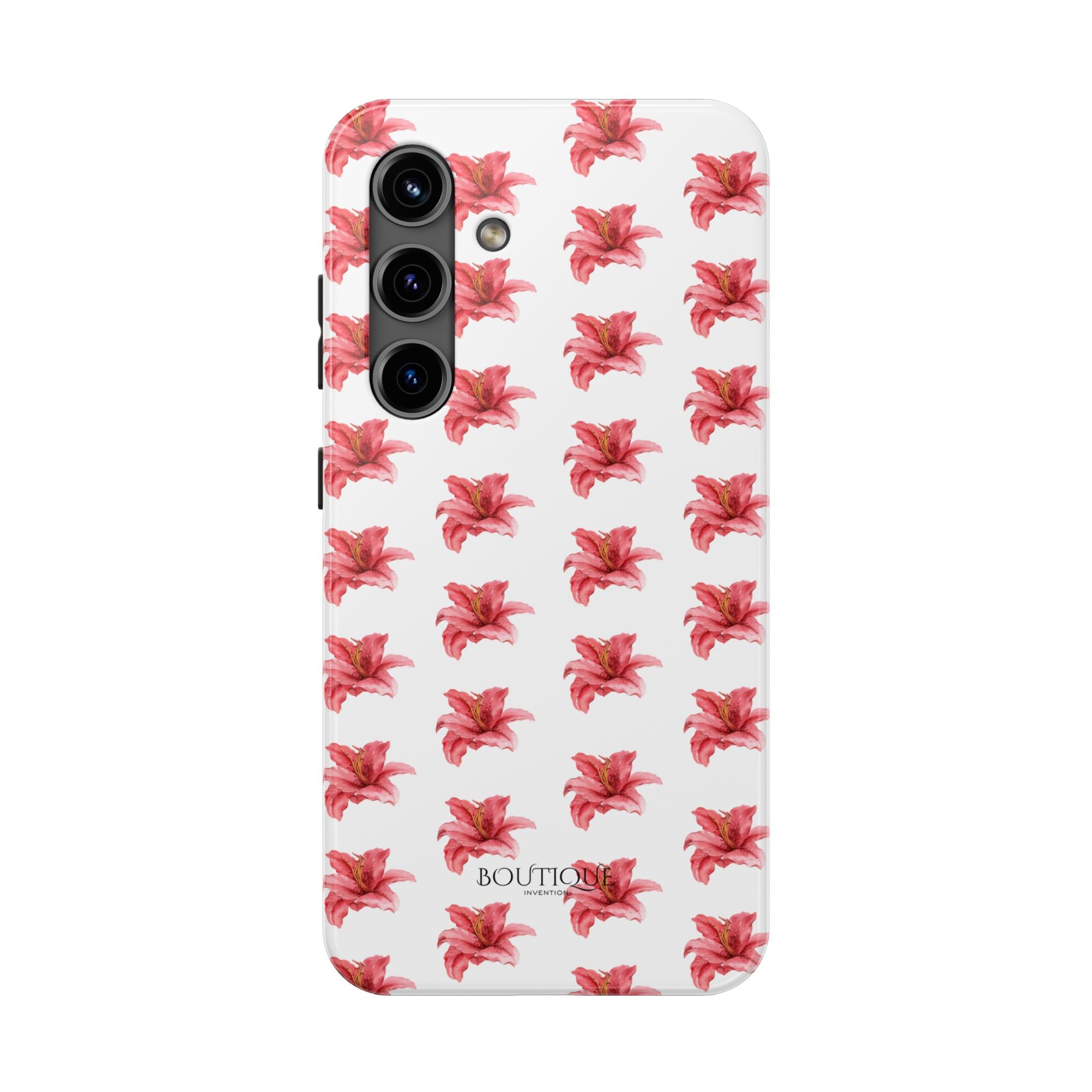 Pink Flower Phone Case — White Protective iPhone Cover