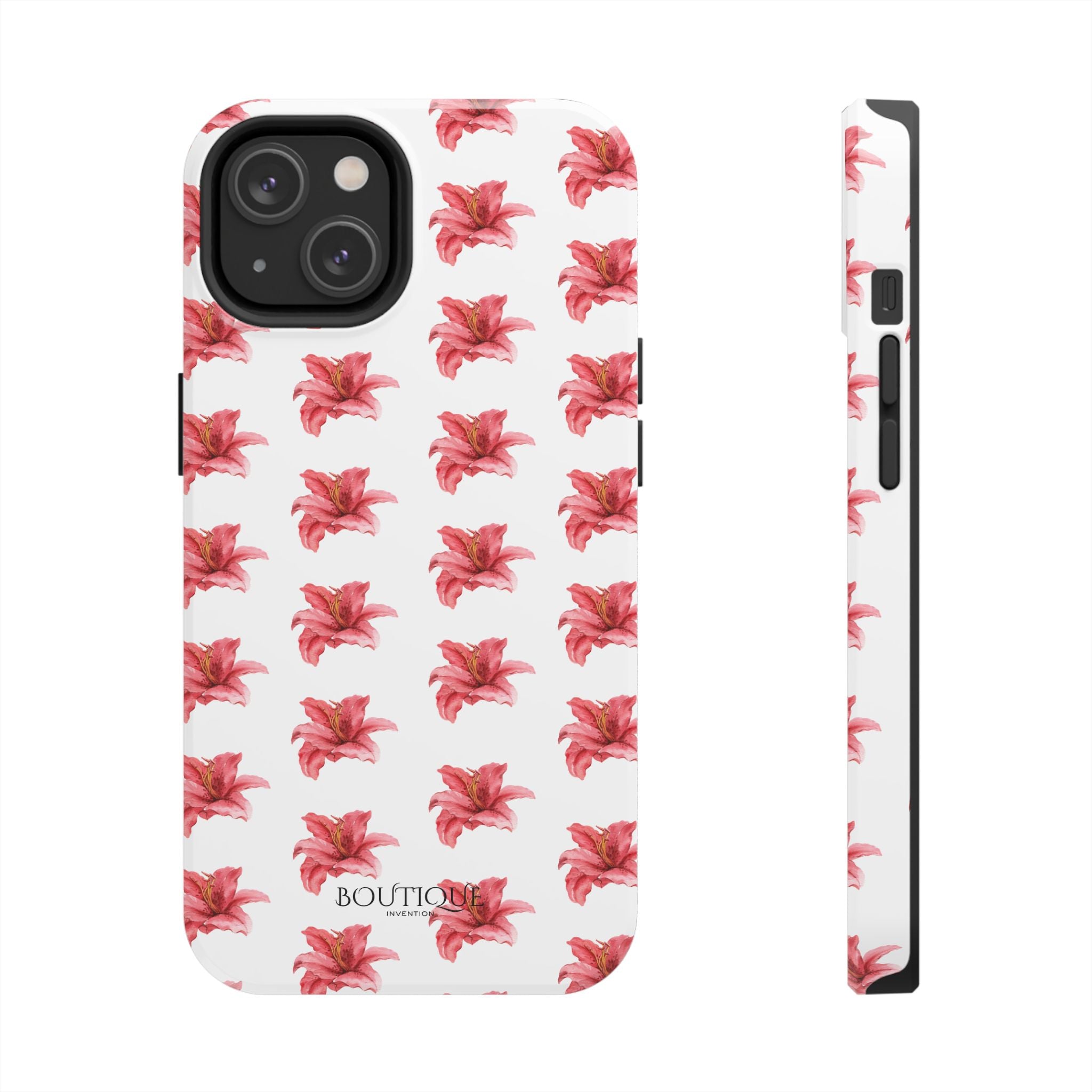 Pink Flower Phone Case — White Protective iPhone Cover