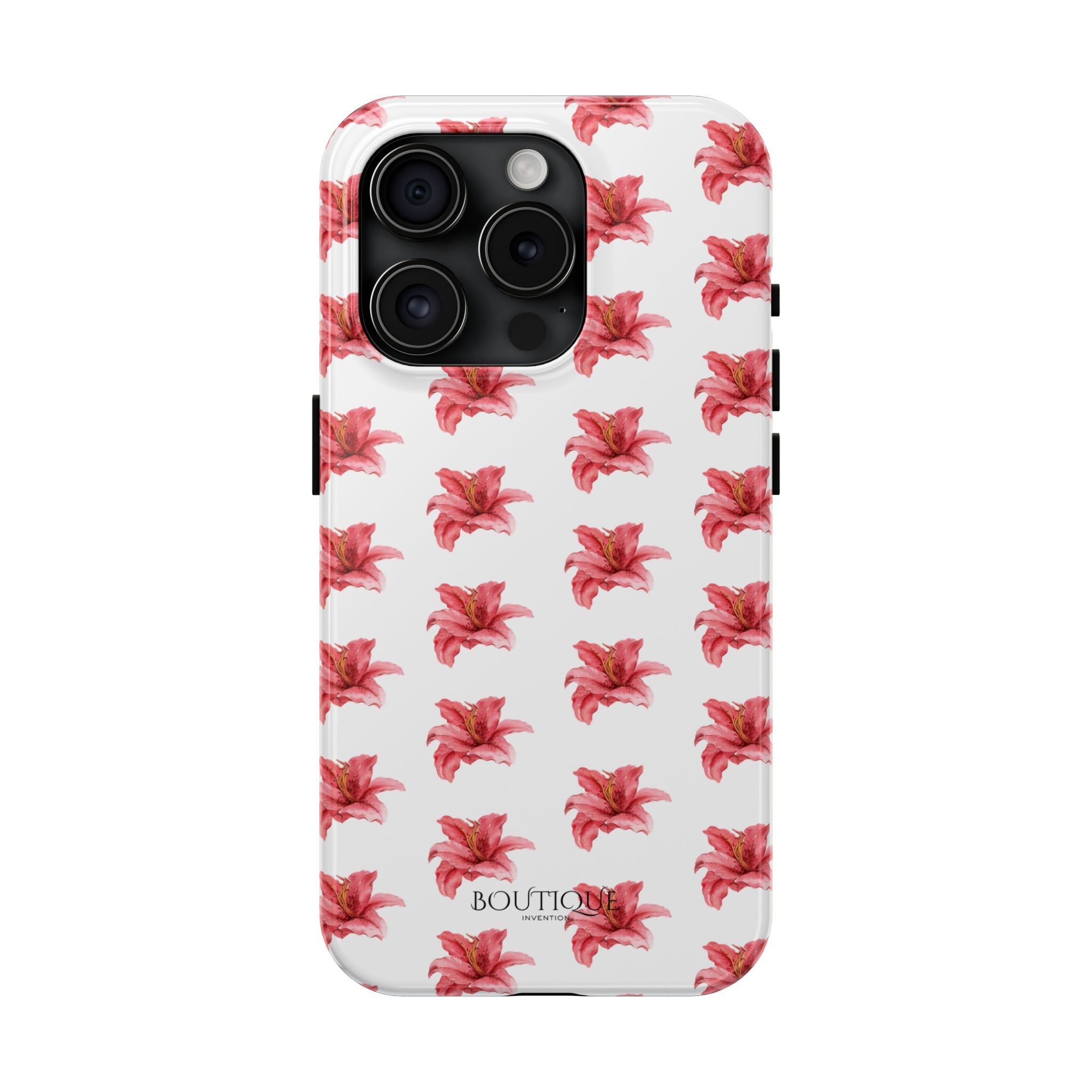 Pink Flower Phone Case — White Protective iPhone Cover