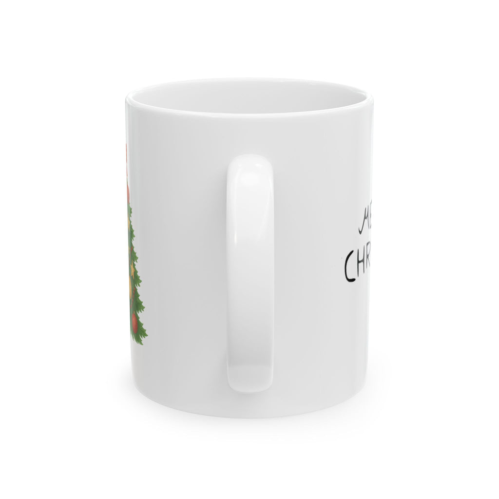 Christmas Tree Ceramic Mug – Merry Christmas Holiday Coffee Cup (11oz)