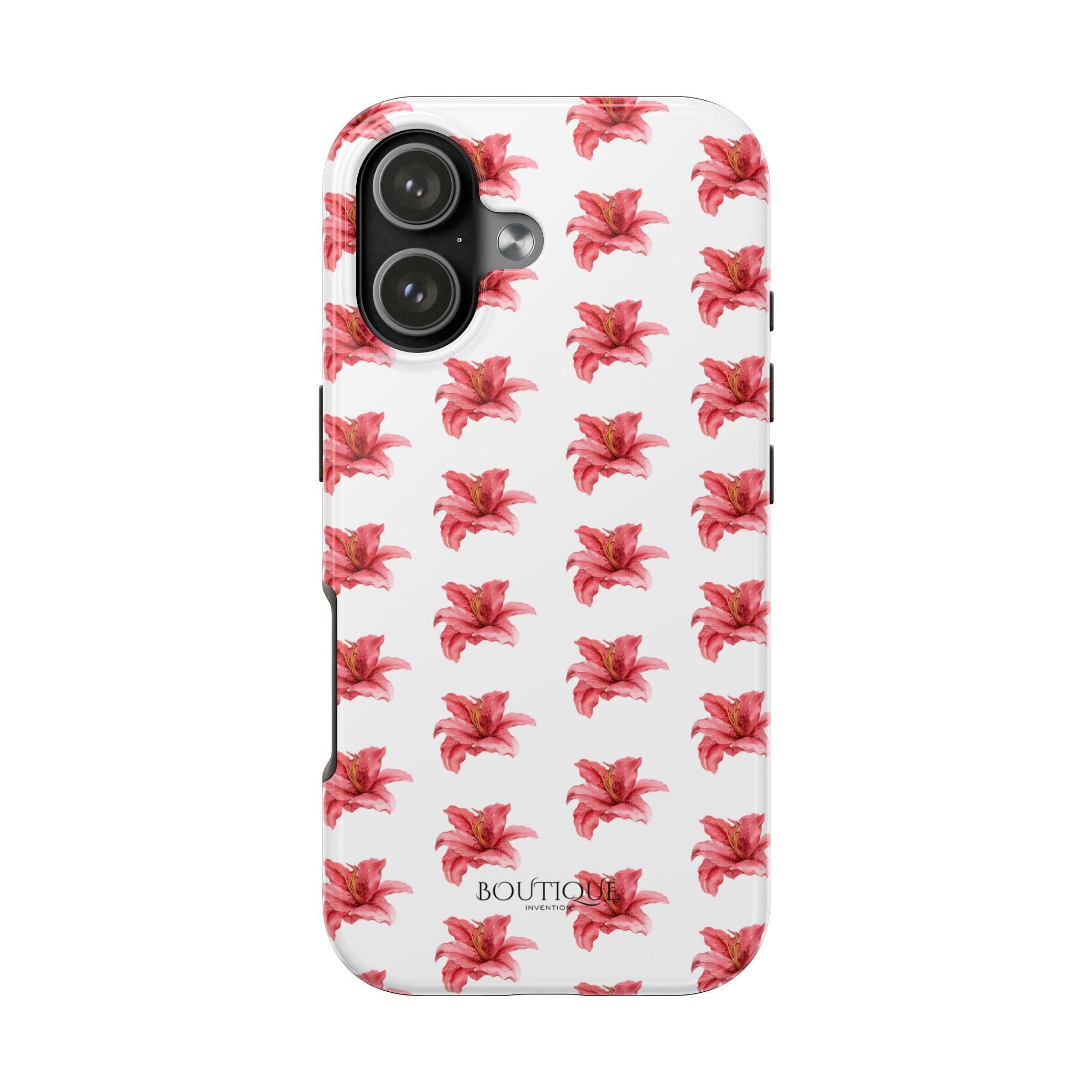 Pink Flower Phone Case — White Protective iPhone Cover