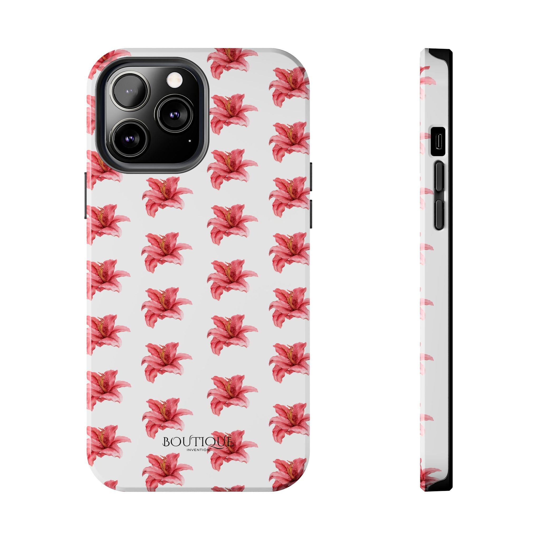 Pink Flower Phone Case — White Protective iPhone Cover