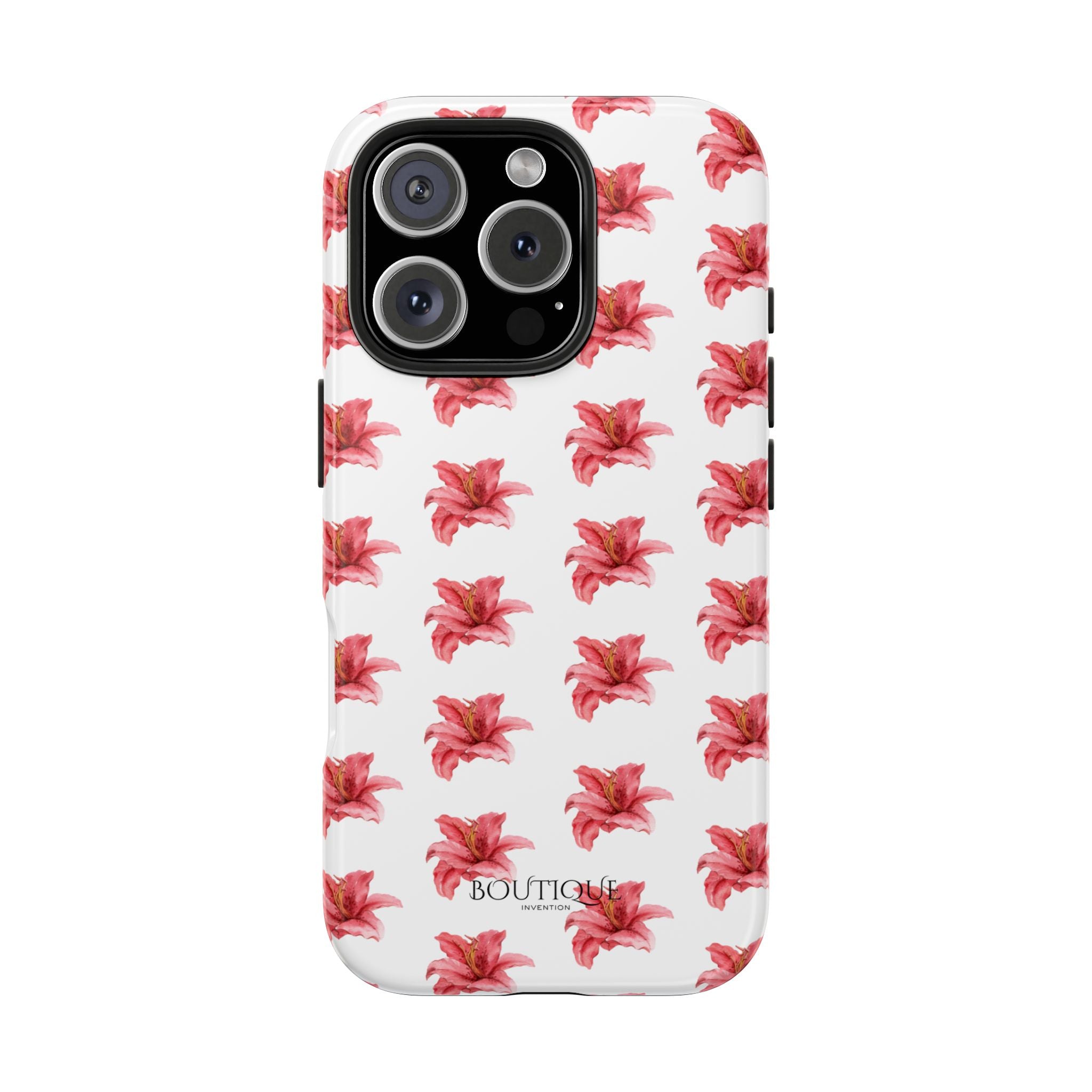 Pink Flower Phone Case — White Protective iPhone Cover