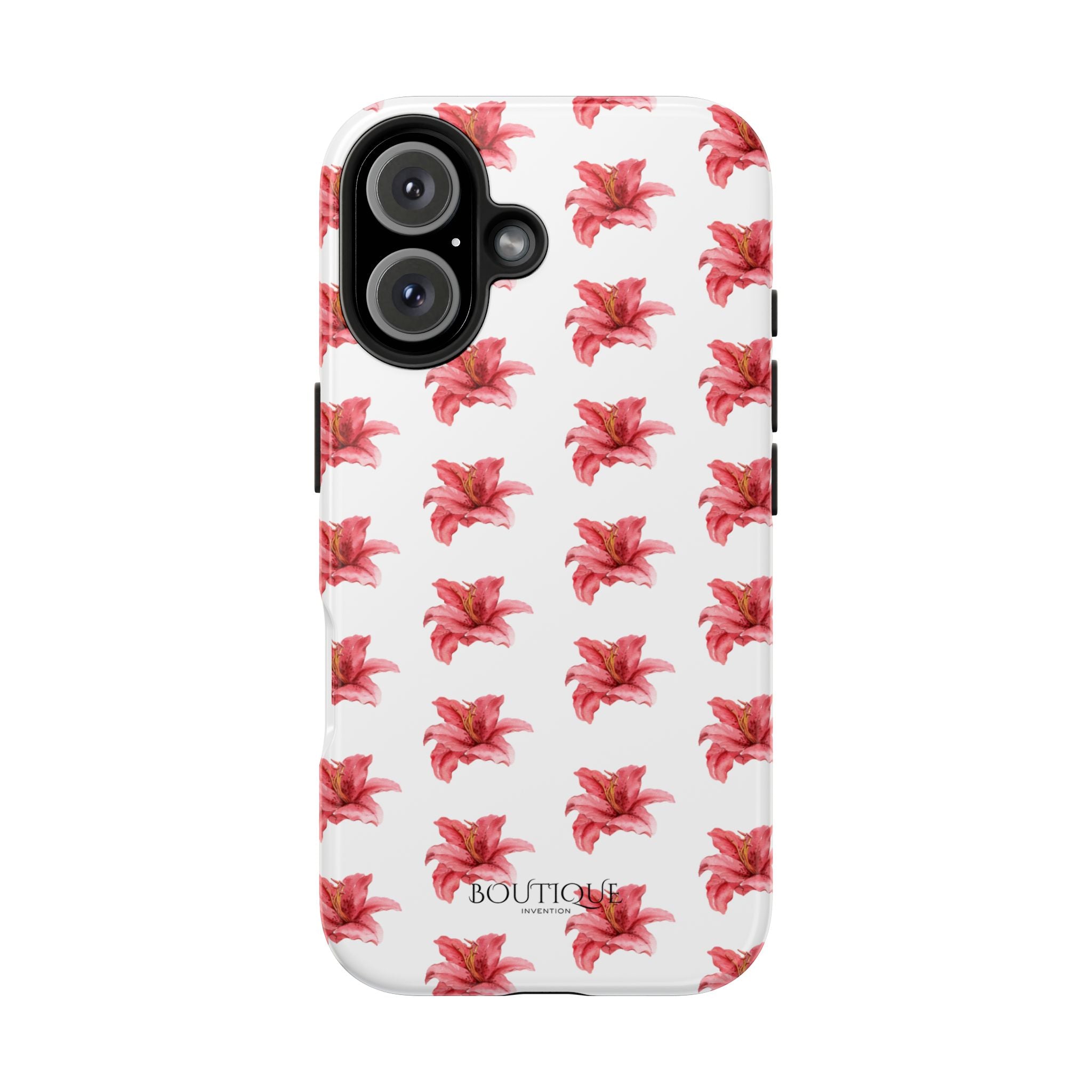 Pink Flower Phone Case — White Protective iPhone Cover