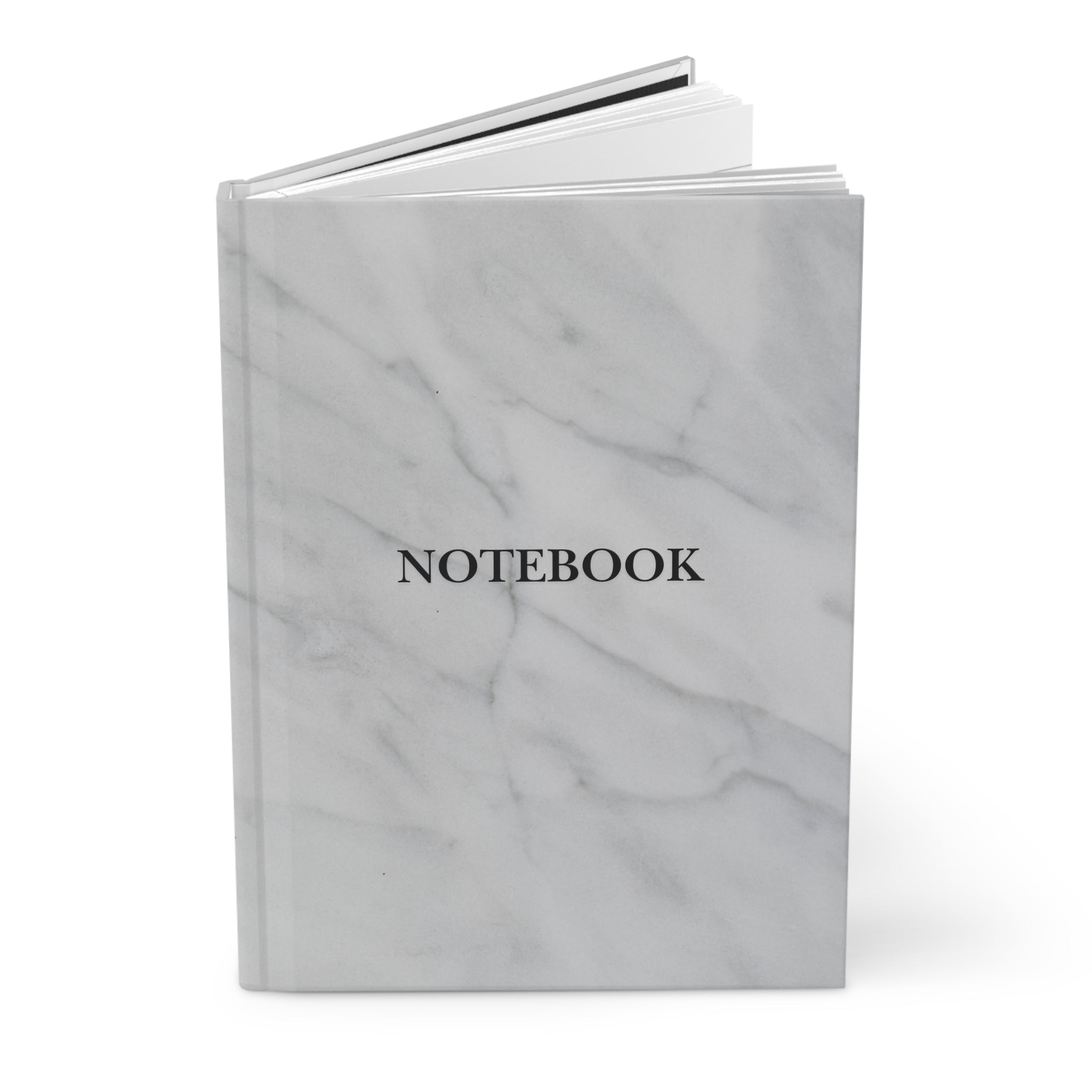 Notebook Hardcover Journal — Elegant White Marble Notebook for Notes & Planning