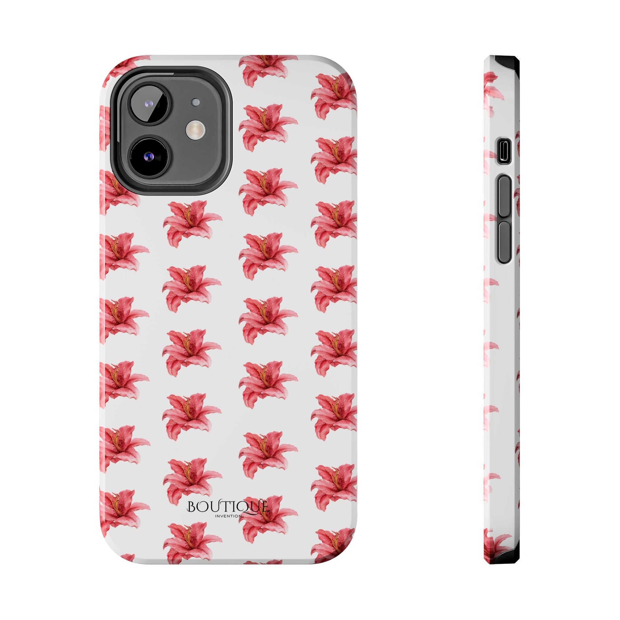 Pink Flower Phone Case — White Protective iPhone Cover