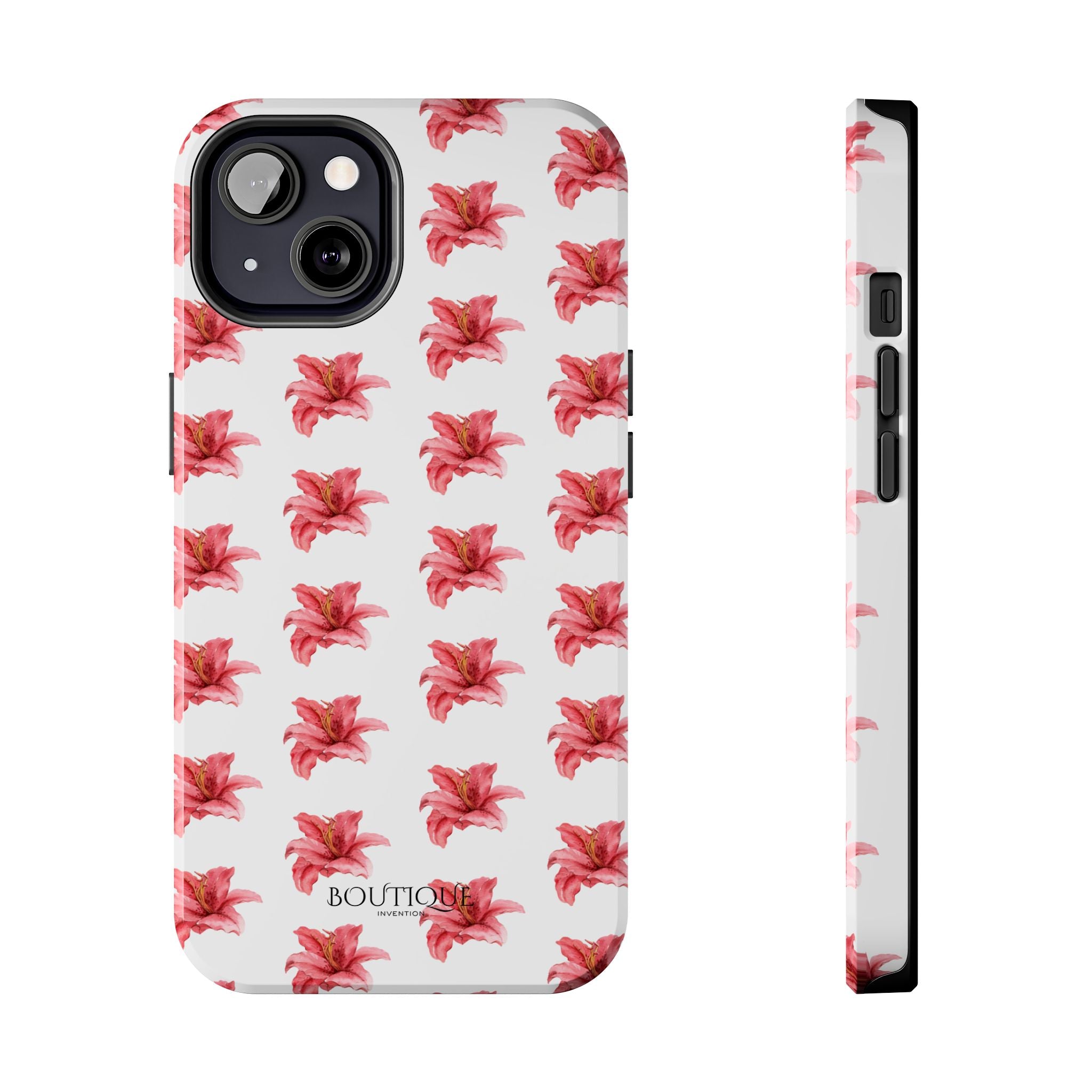 Pink Flower Phone Case — White Protective iPhone Cover