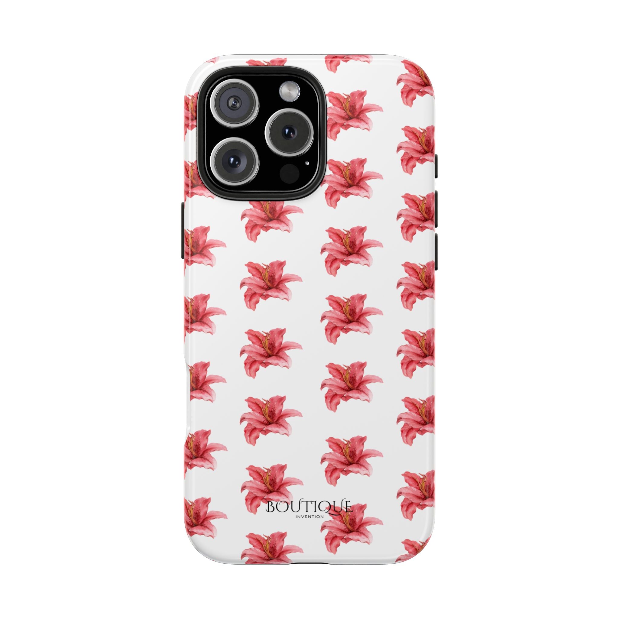 Pink Flower Phone Case — White Protective iPhone Cover