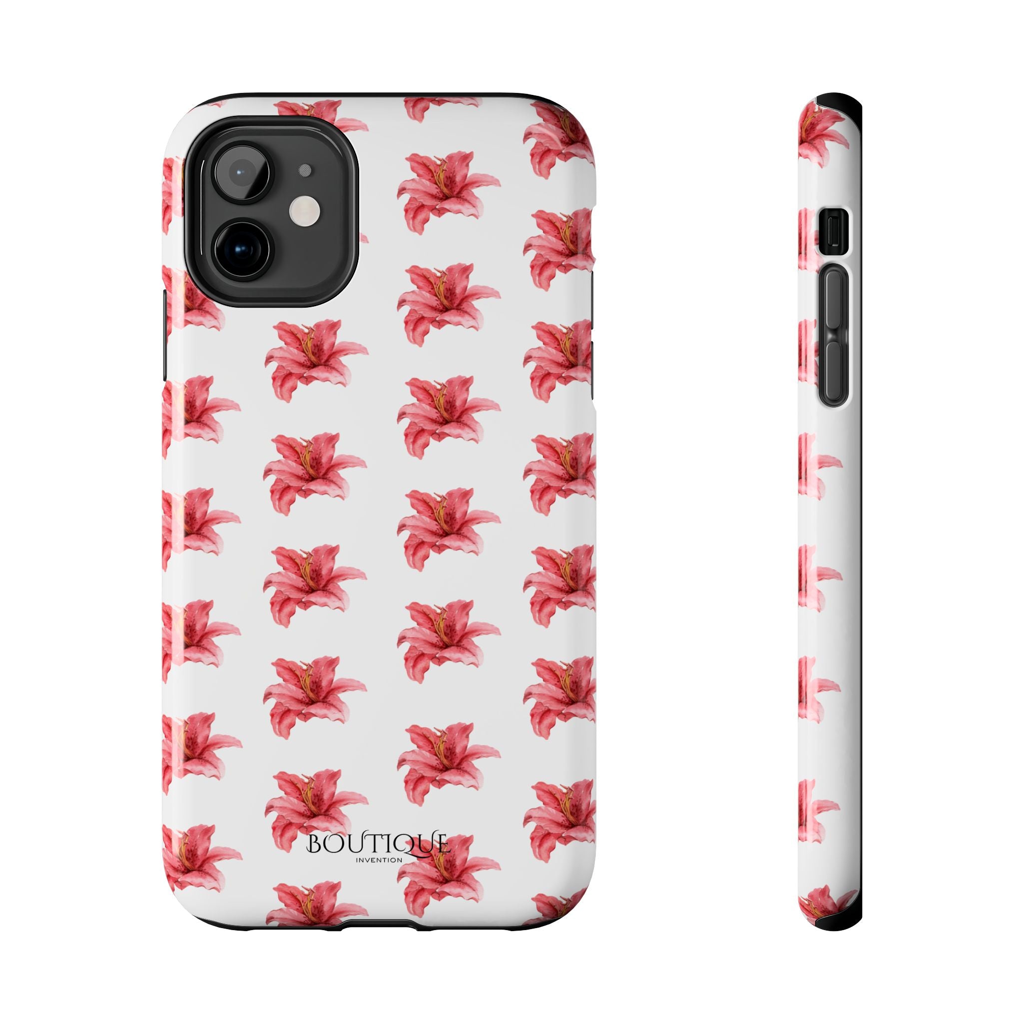 Pink Flower Phone Case — White Protective iPhone Cover