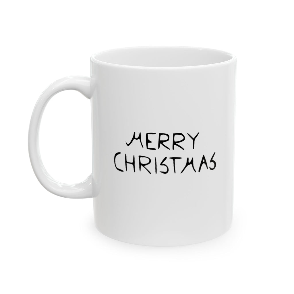 Christmas Tree Ceramic Mug – Merry Christmas Holiday Coffee Cup (11oz)