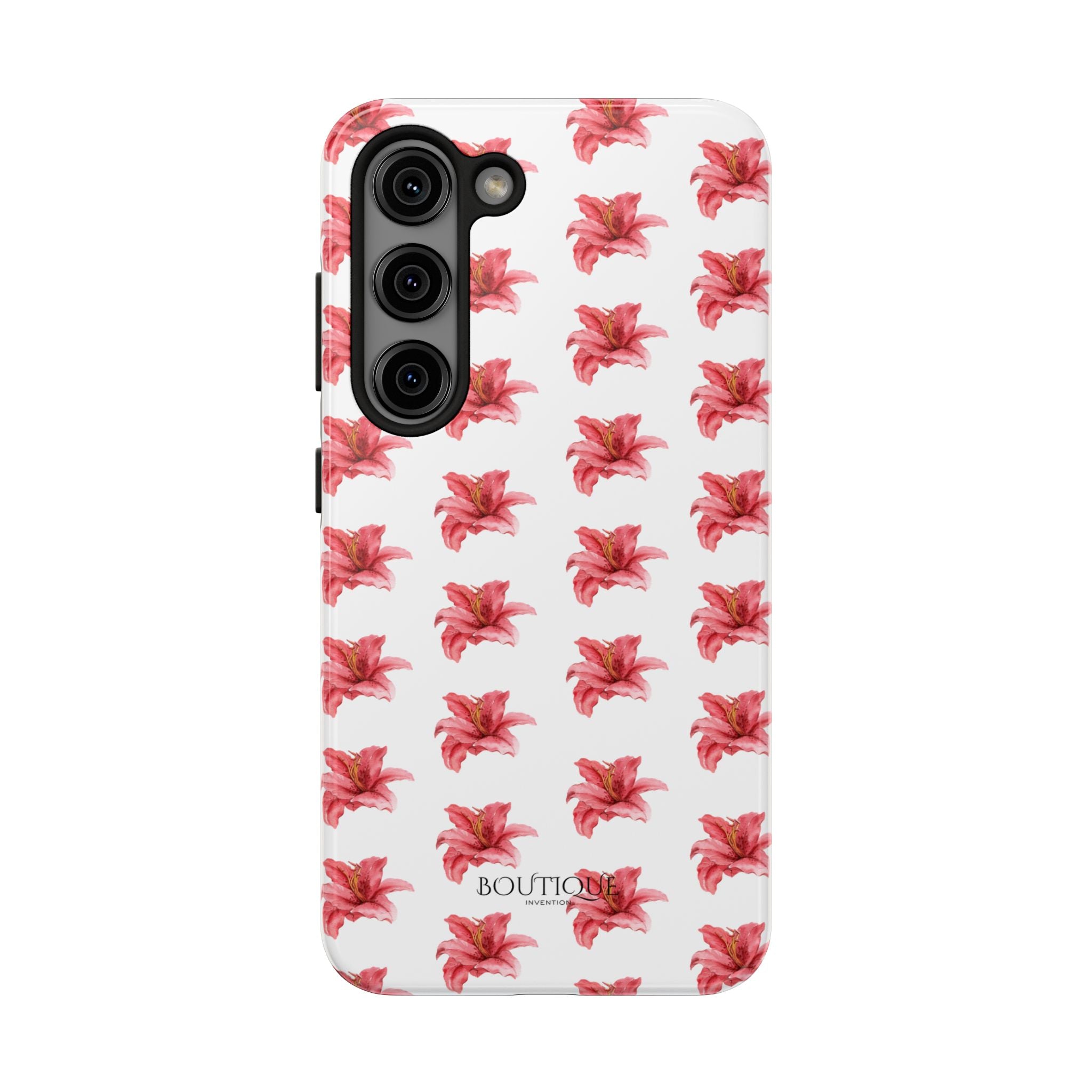 Pink Flower Phone Case — White Protective iPhone Cover
