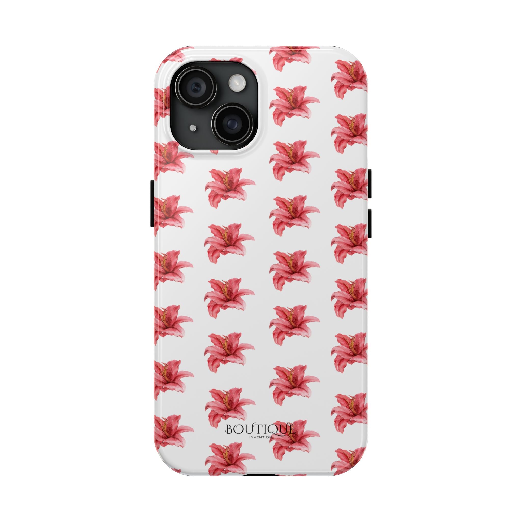 Pink Flower Phone Case — White Protective iPhone Cover