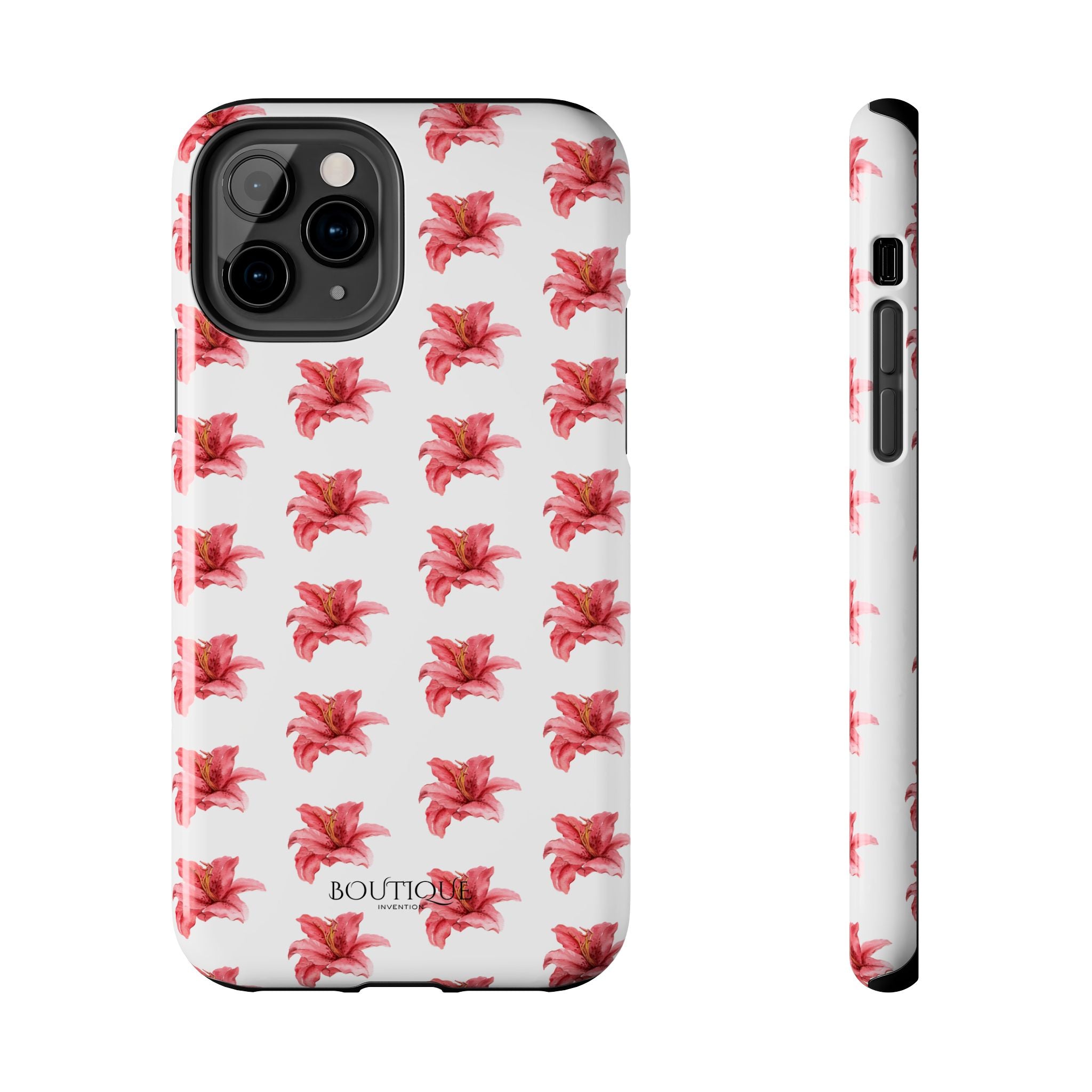 Pink Flower Phone Case — White Protective iPhone Cover