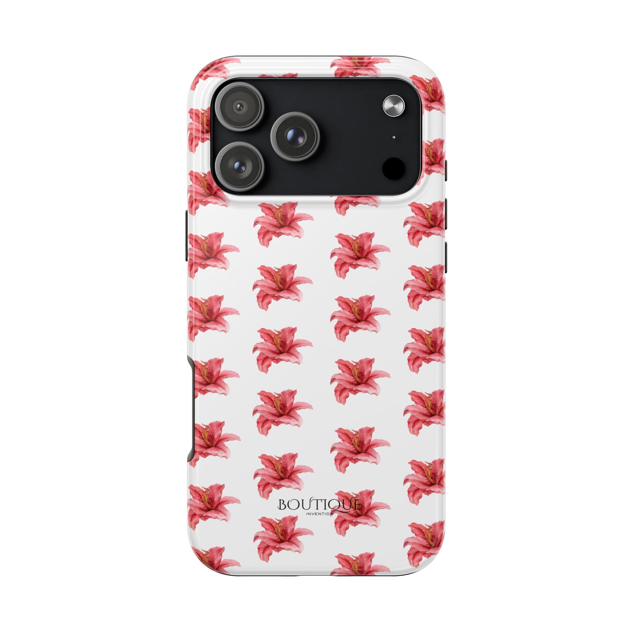 Pink Flower Phone Case — White Protective iPhone Cover