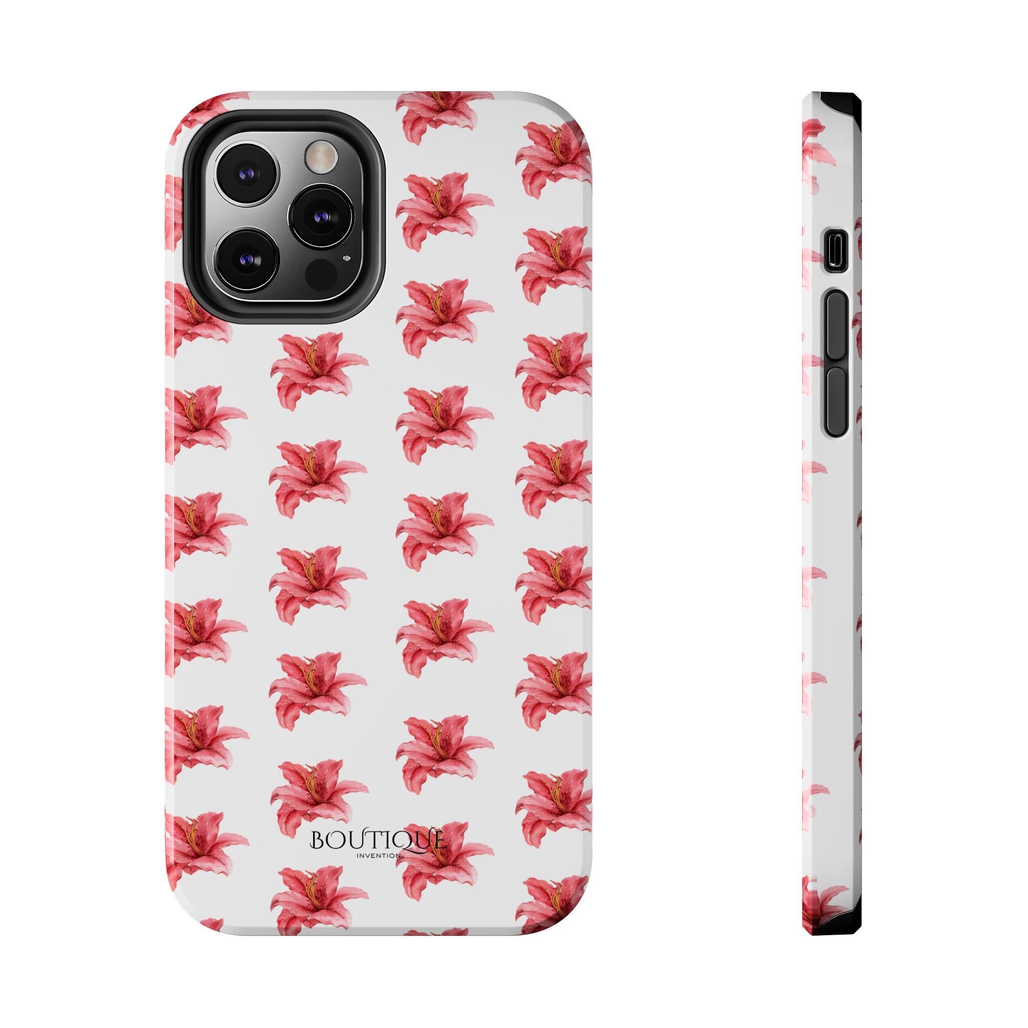 Pink Flower Phone Case — White Protective iPhone Cover