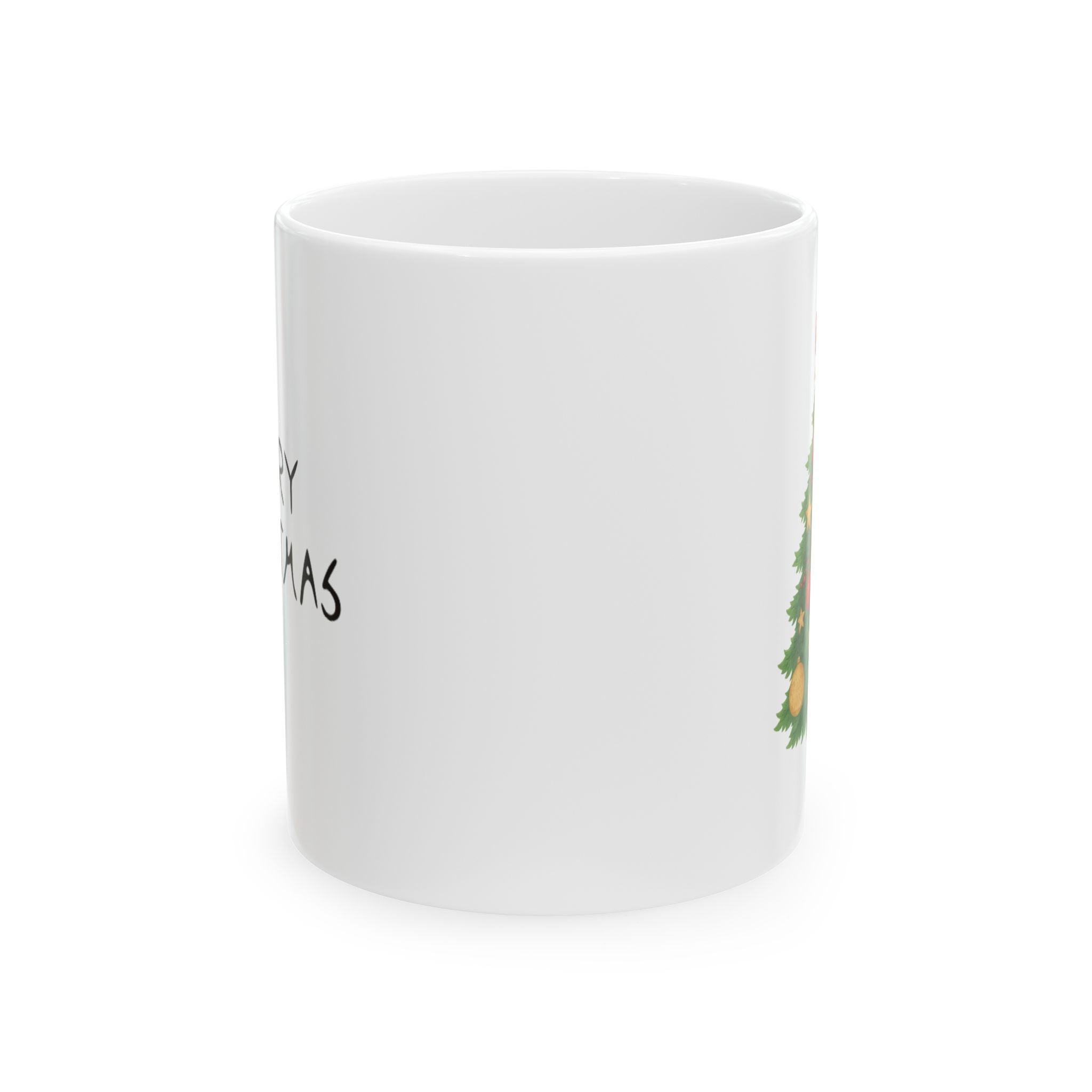Christmas Tree Ceramic Mug – Merry Christmas Holiday Coffee Cup (11oz)