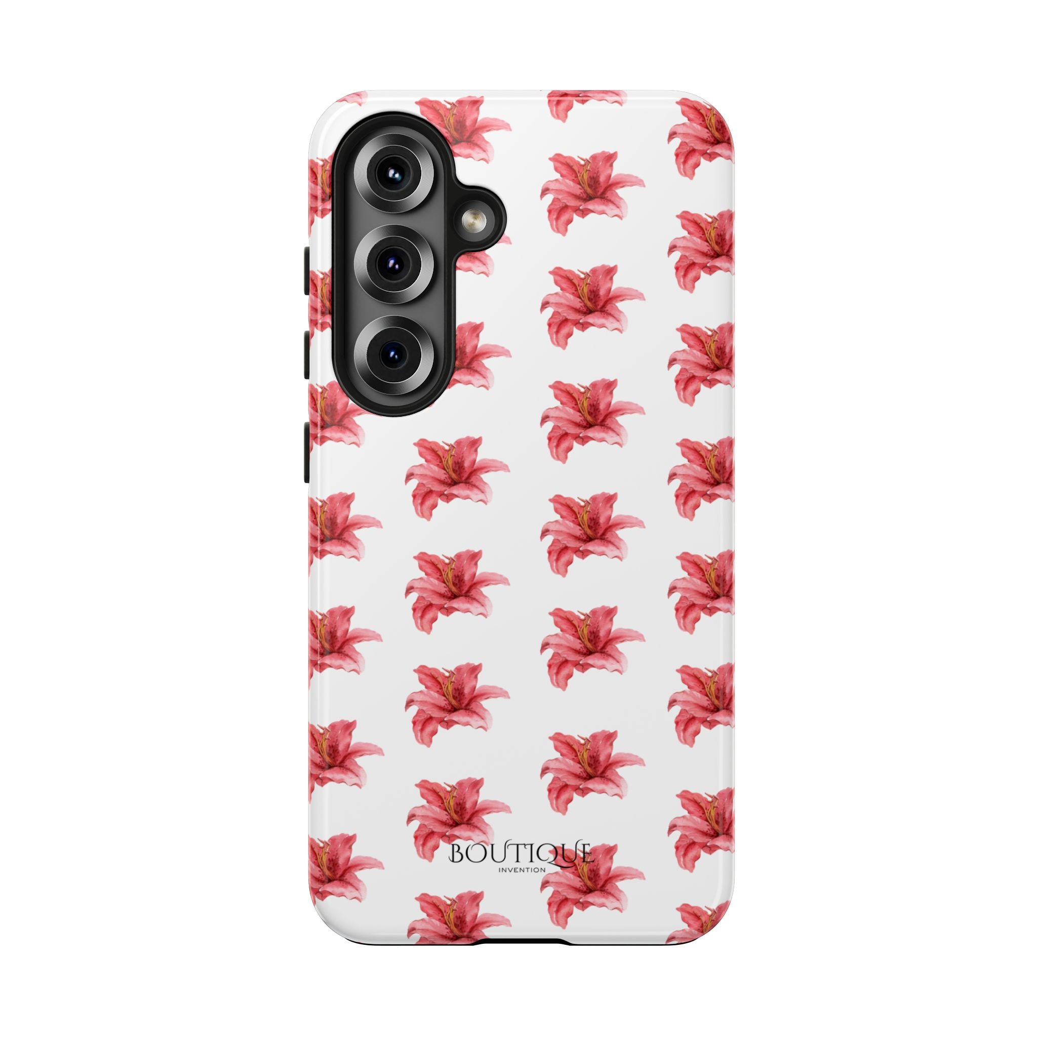 Pink Flower Phone Case — White Protective iPhone Cover