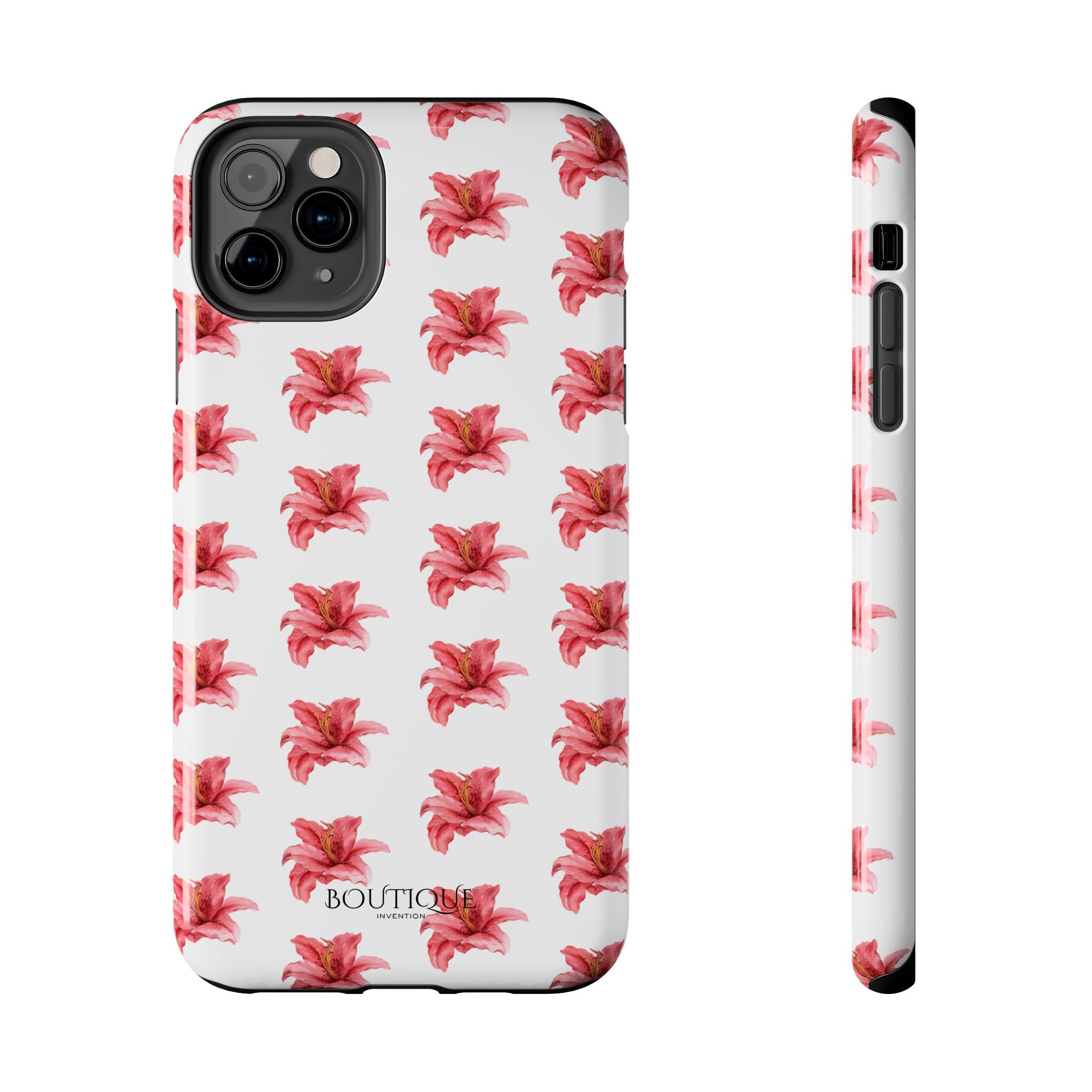 Pink Flower Phone Case — White Protective iPhone Cover