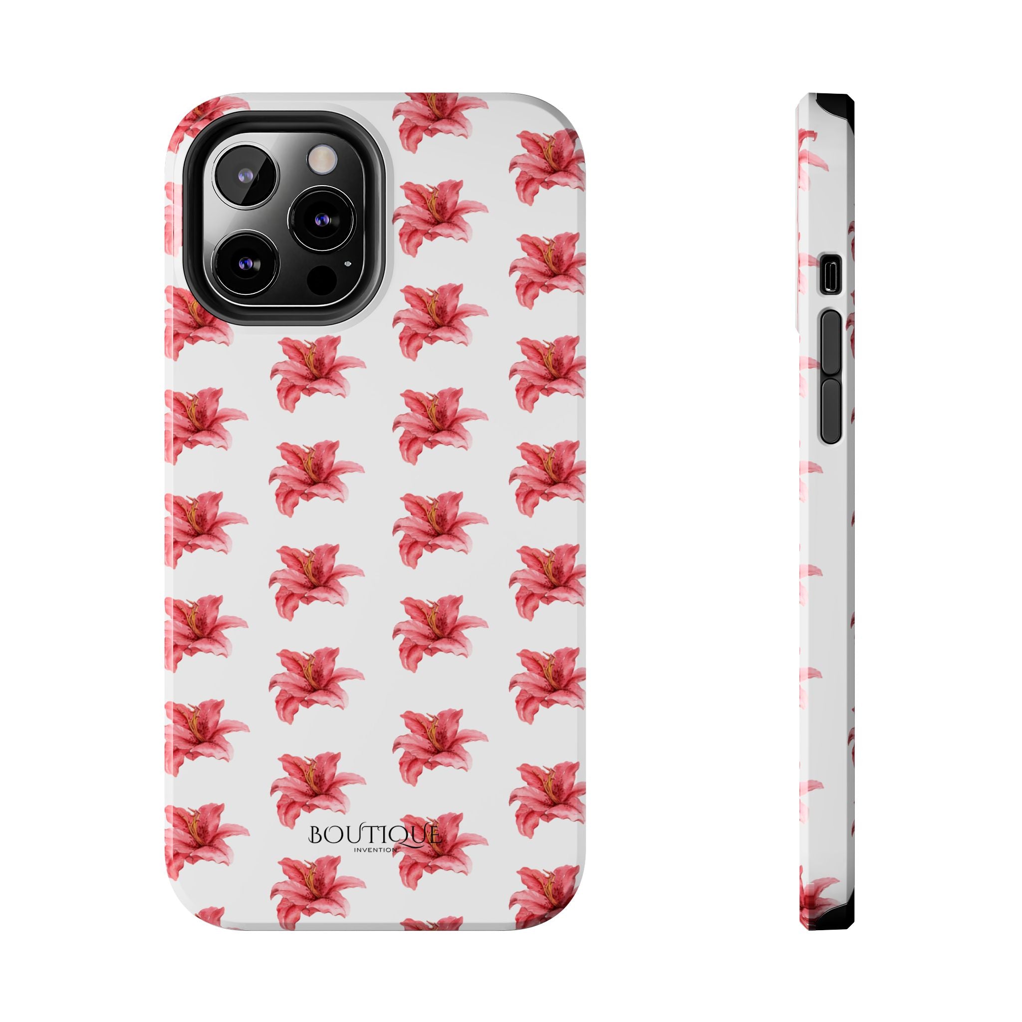 Pink Flower Phone Case — White Protective iPhone Cover