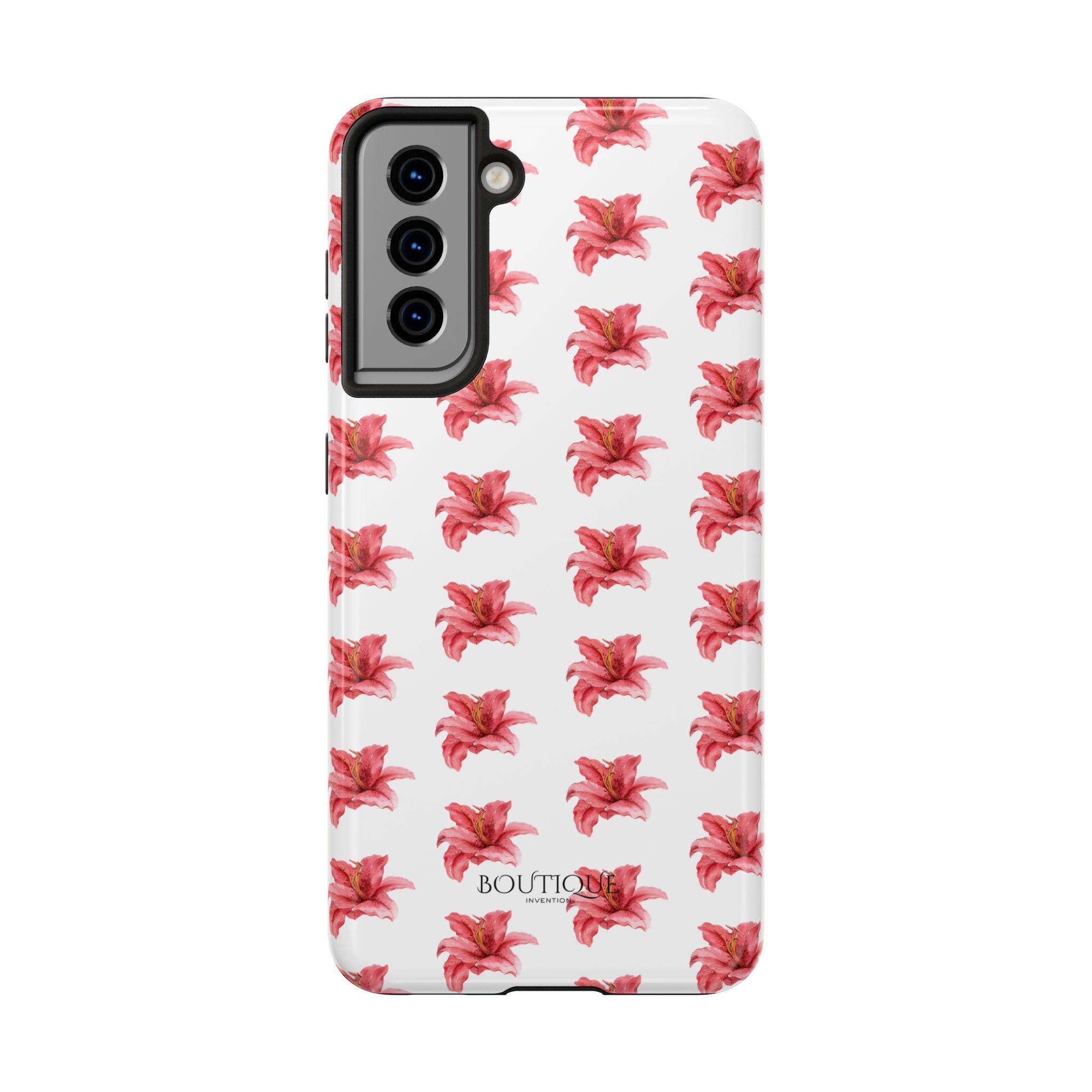 Pink Flower Phone Case — White Protective iPhone Cover